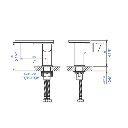 Alfi Brand ALFI brand AB1882-BN Brushed Nickel Sgl-Lever Bathroom Faucet AB1882-BN